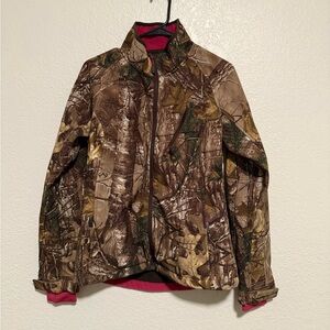 Realtree Camouflage Jacket with Pink Interior